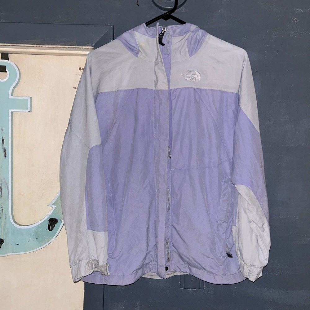 The North Face Lavender and Light Gray Windbreaker